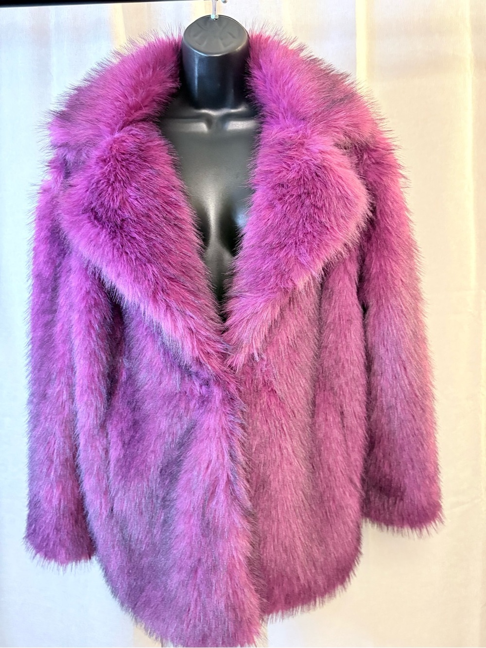 Plush Purple- Pink Faux Fur Women's Coat PTP 23